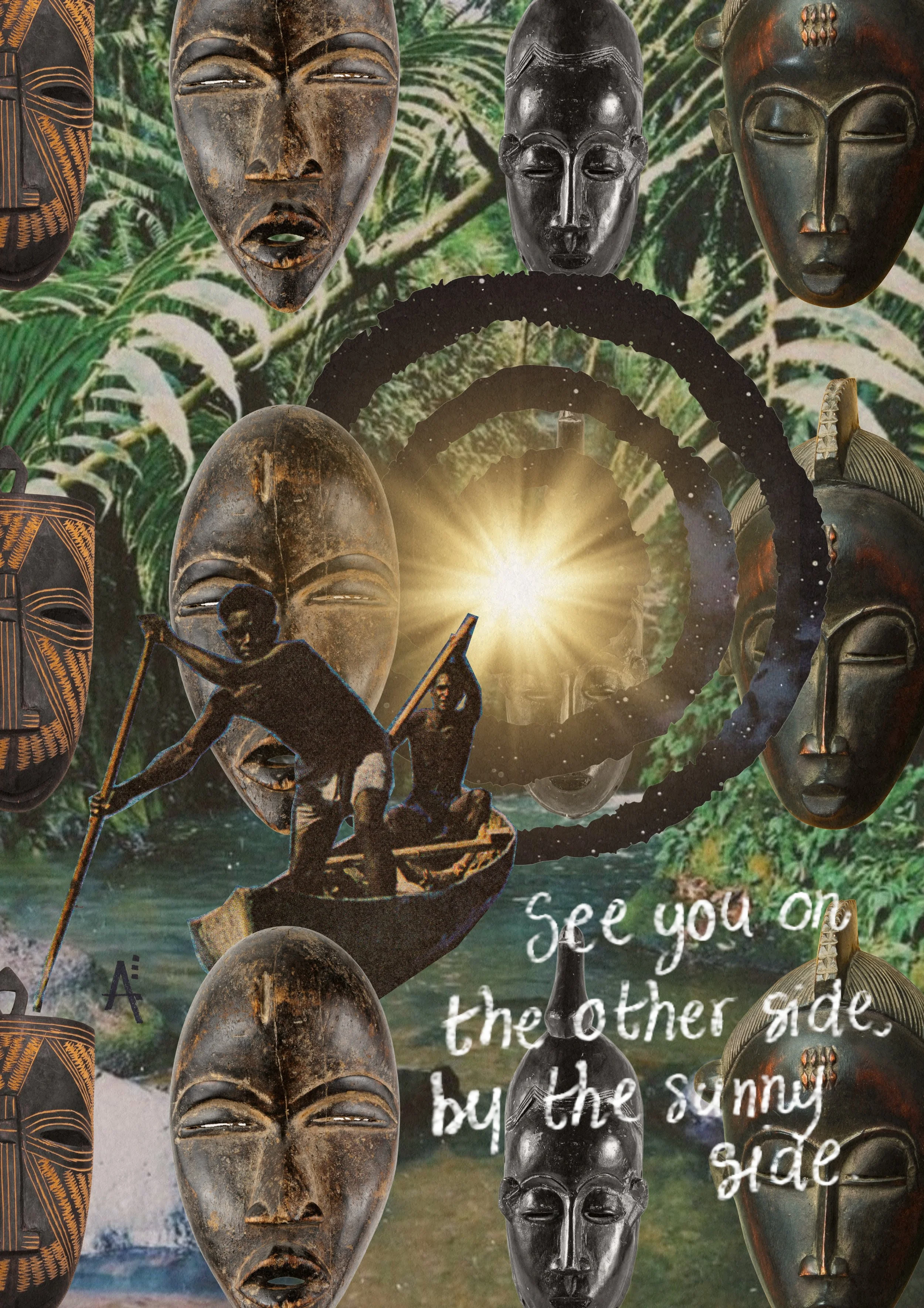 my time is your home (2024) - digital collage.- Baaba Andrews