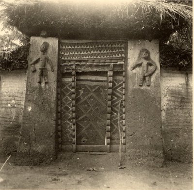 image 1: Portal to Igbo Chief compound - early 20th Century J stocker -Ukpuru Tumblr 
