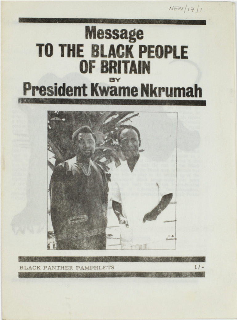 A special edition of Black Power Speaks featuring a message from Kwame Nkrumah (July 1968) [Photo courtesy of George Padmore Institute]