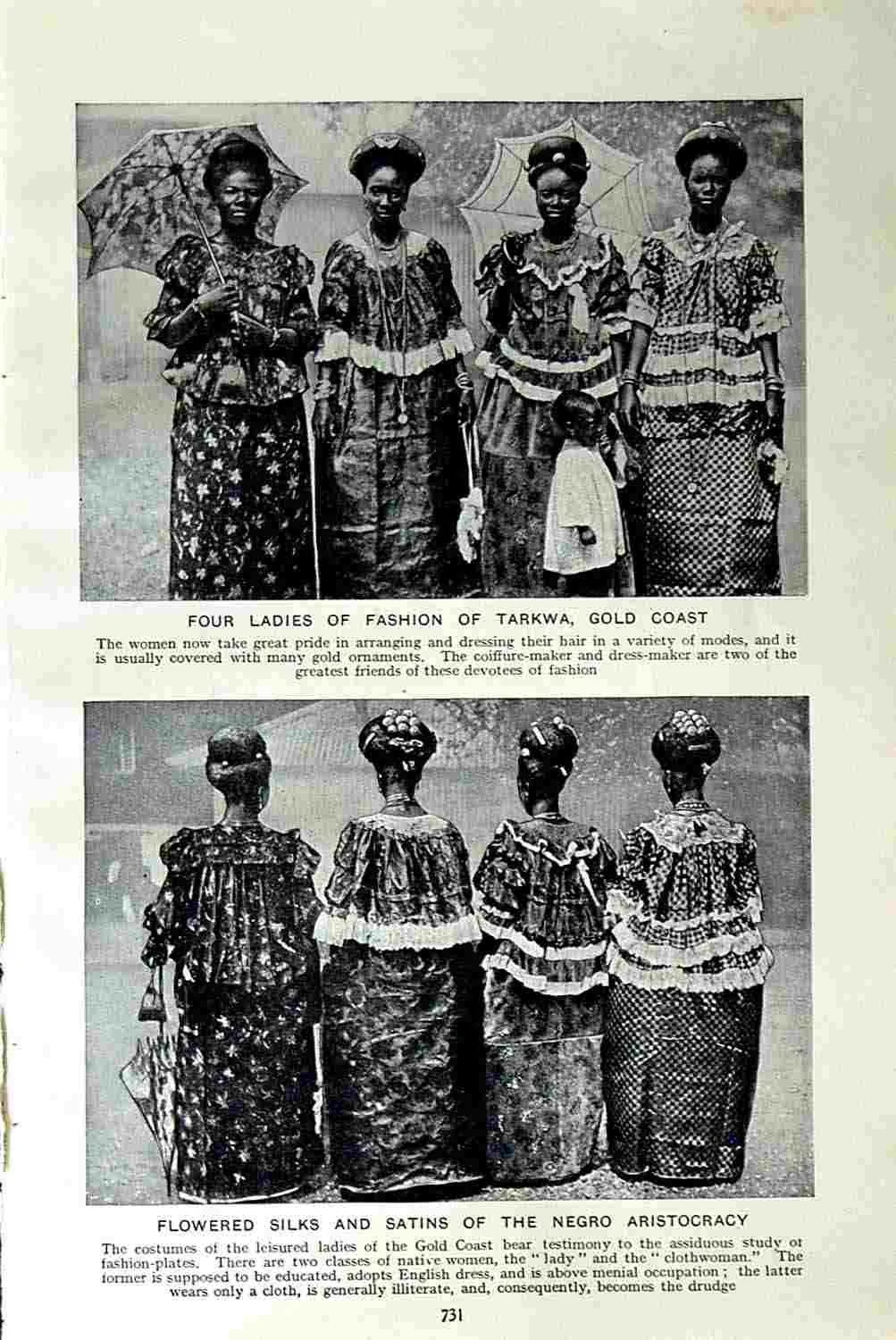 Four ladies of Tarkwa, Ghana. 1920 circa.
By P. A. McCann.
