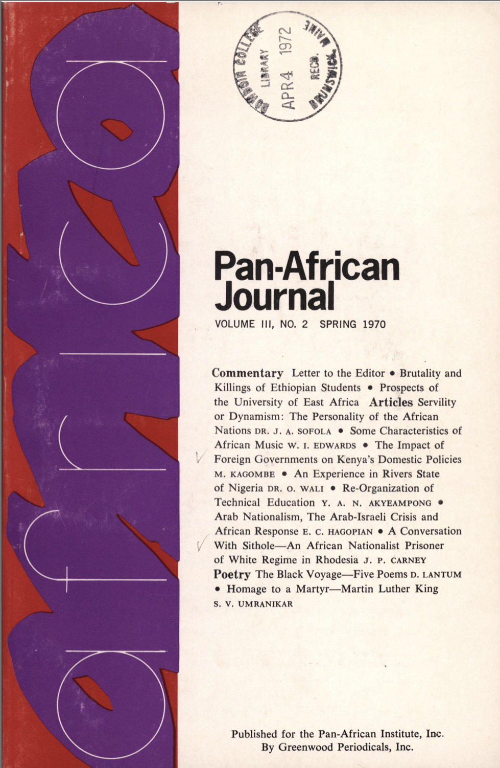 Pan-African Journal, Reveal Digital, 04-01-1970
https://www.jstor.org/stable/community.39990662