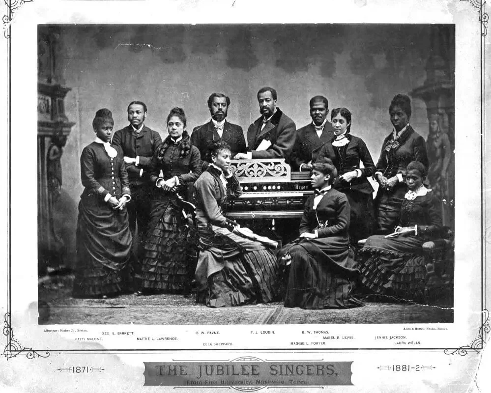 The Fisk Jubilee Singers in 1882. Source: Wikimedia Commons.