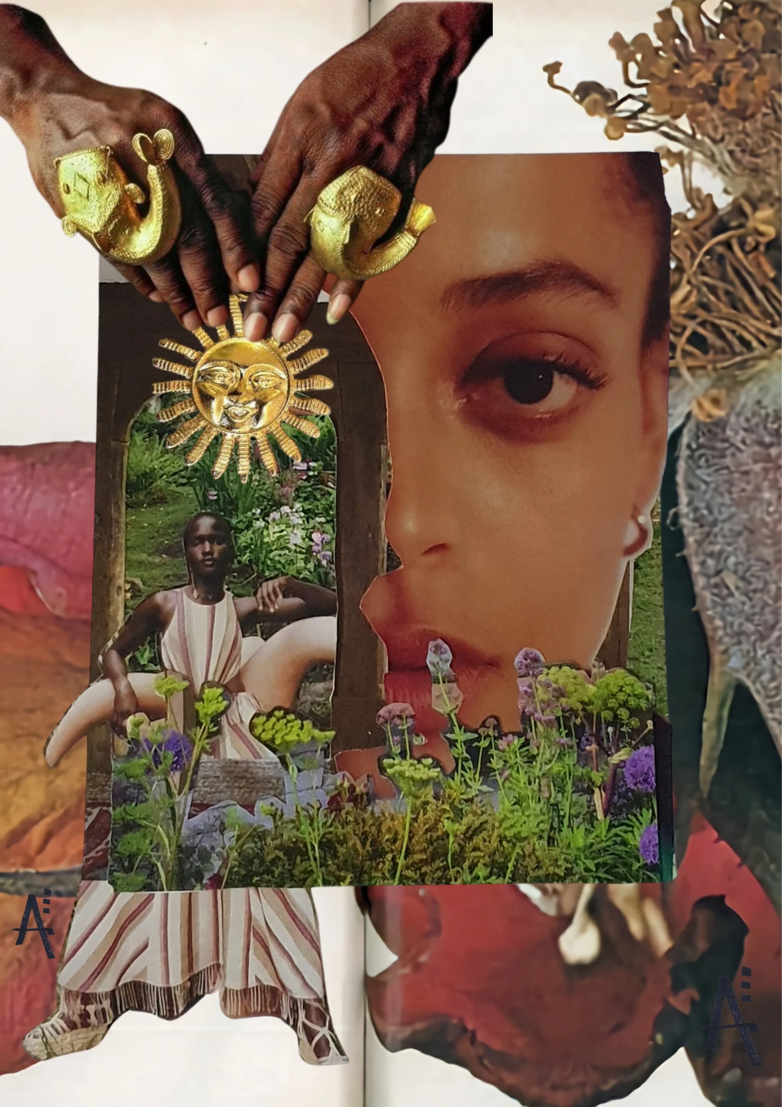 a fugitive act of wonder (2023) -, mixed media collage. - Baaba Andrews