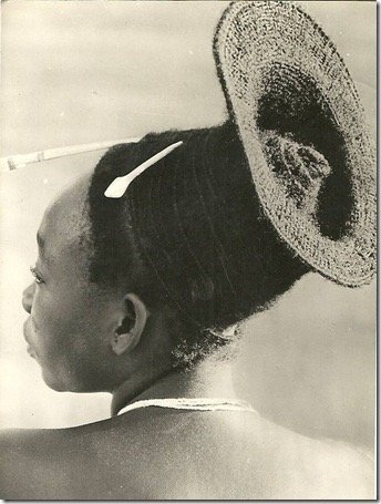 Congo, Traditional Mangbetu Hairstyle. 