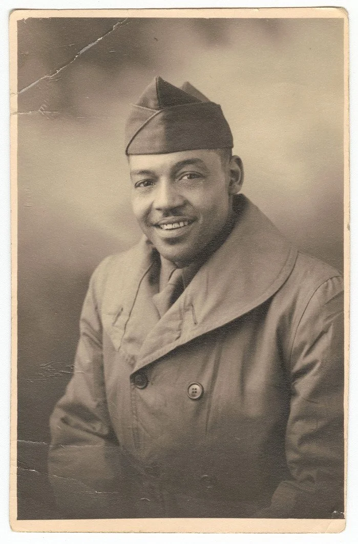 The Princetta R. Newman Collection of Family Photographs, Tulsa, Oklahoma. (n.d.-a). Photographic print of Hayes, Louis S. Jr. in uniform, American, 1918 – 1998, mid-20th century. Collection of the Smithsonian National Museum of African American Hist