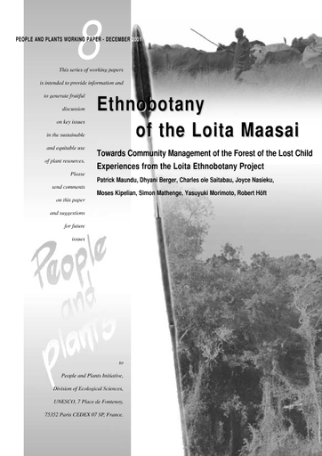 Ethnobotany of the Loita Maasai edited by Robert Höft and Hilary Atkins