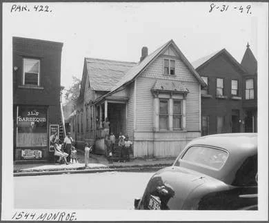 Black Bottom, a historically African-American neighborhood, was razed in the 1950s.
BURTON HISTORICAL COLLECTION, DETROIT PUBLIC LIBRARY