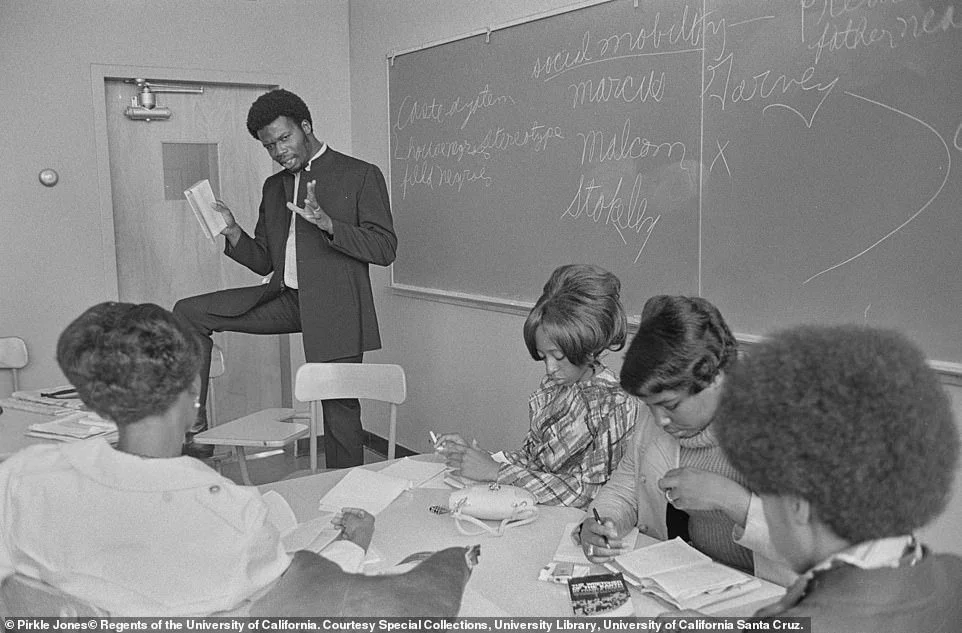 George Murray, Minister of Education, teaching English at San Francisco State College, San Francisco, CA
