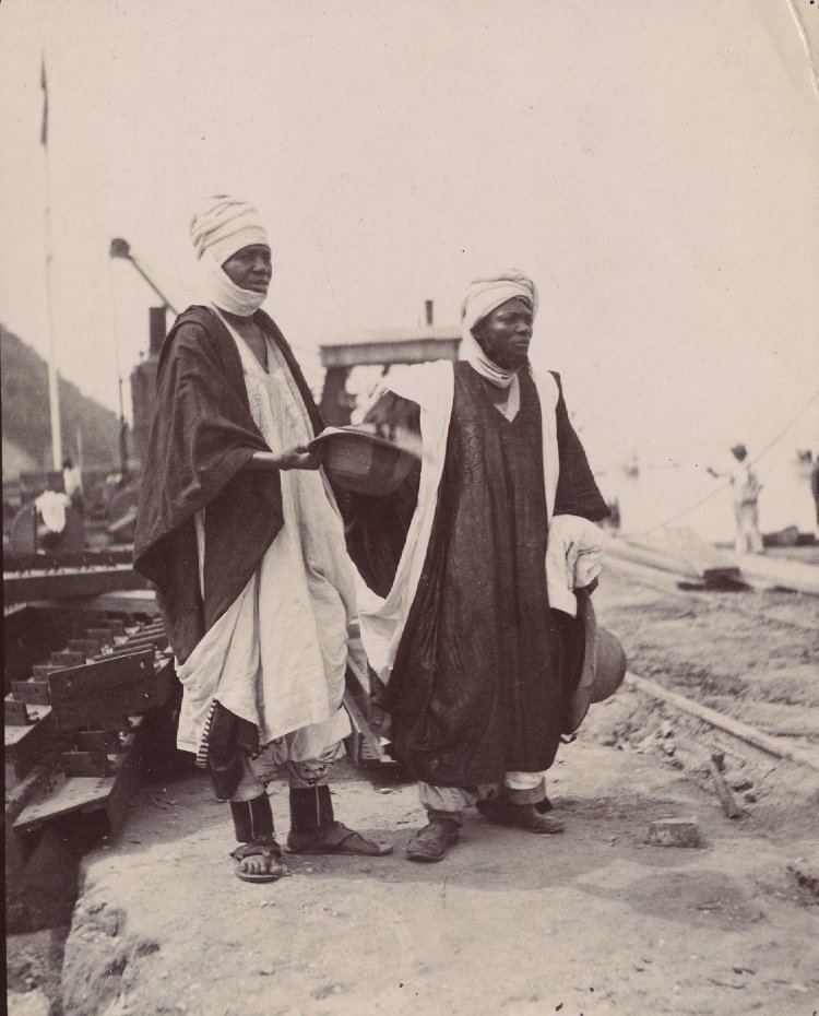 Two Hausa [mallams] Priests Rd Calabar C.R.N.M. Manuel Menendez, 1890s, Calabar, Niger Coast Protectorate