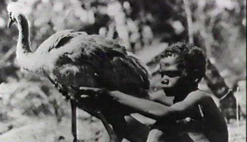 Aboriginal boy with turkey