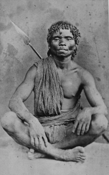 TROPEN MUSEUM COLLECTION: Studio portrait of a Sakalava man from eastern Madagascar 