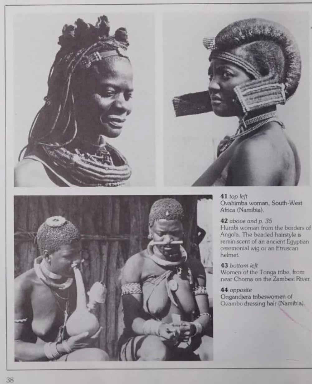 Sagay, Esi. African Hairstyles: Styles of Yesterday and Today. London; Exeter, N.H., USA: Heinemann Educational Books, Internet Archive, 1983. (Page 38)