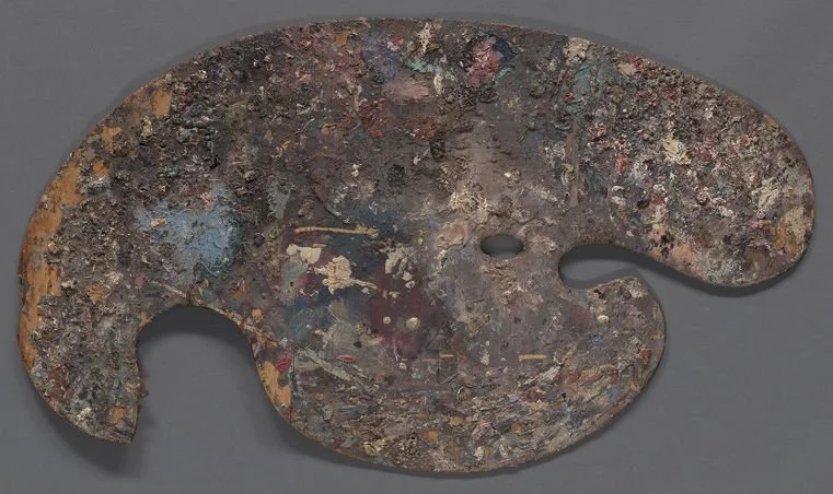 Augusta Savage's palette — Source: Schomburg Center for Research in Black Culture, Art and Artifacts Division, The New York Public Library. "Augusta Savage's painter's palette" The New York Public Library Digital Collections. 1930 - 1939.