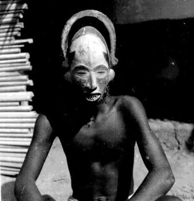 People from Ugwu Eke village wearing Igbo masks, near Alayi. Photo by G. I. Jones, 1930s