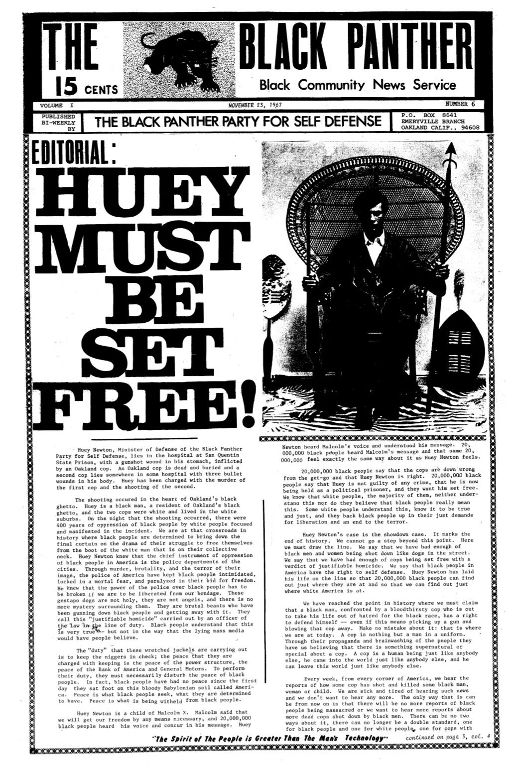 The Black Panther New Intercommunal News Service 