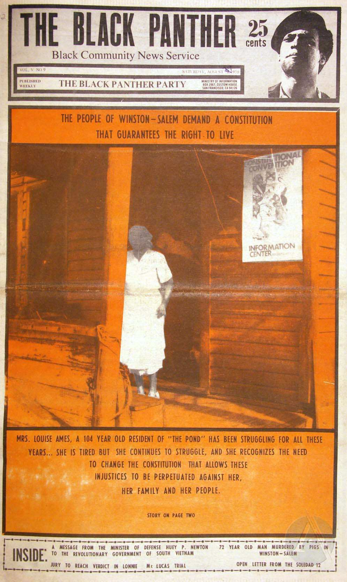 The Black Panther Black Community News Service 1970 Vol 9