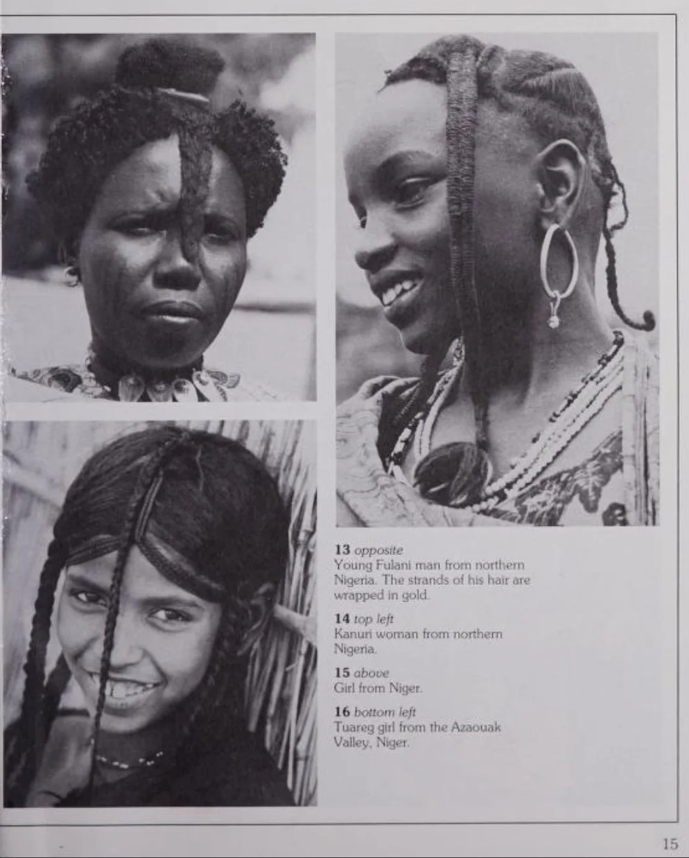 Sagay, Esi. African Hairstyles: Styles of Yesterday and Today. London; Exeter, N.H., USA: Heinemann Educational Books, Internet Archive, 1983. (Page 15)