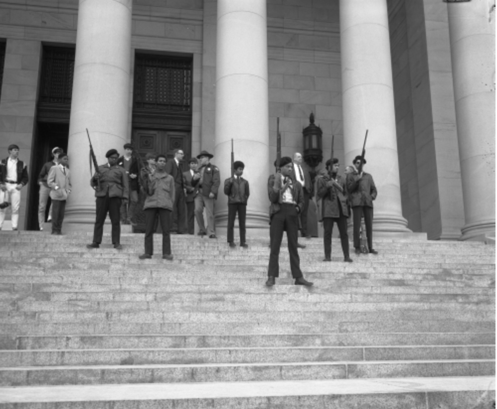 “Black Panthers on steps of Legislative Building, Olympia,” State Governors’ Negative Collection 1949-1975, Photographs, Washington State Archives, Digital Archives, http://www.digitalarchives.wa.gov.