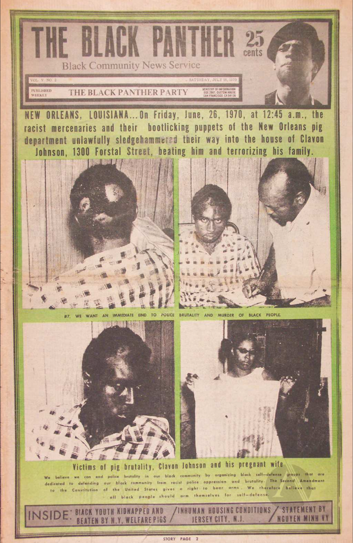 The Black Panther Black Community News Service 1970 Vol 2