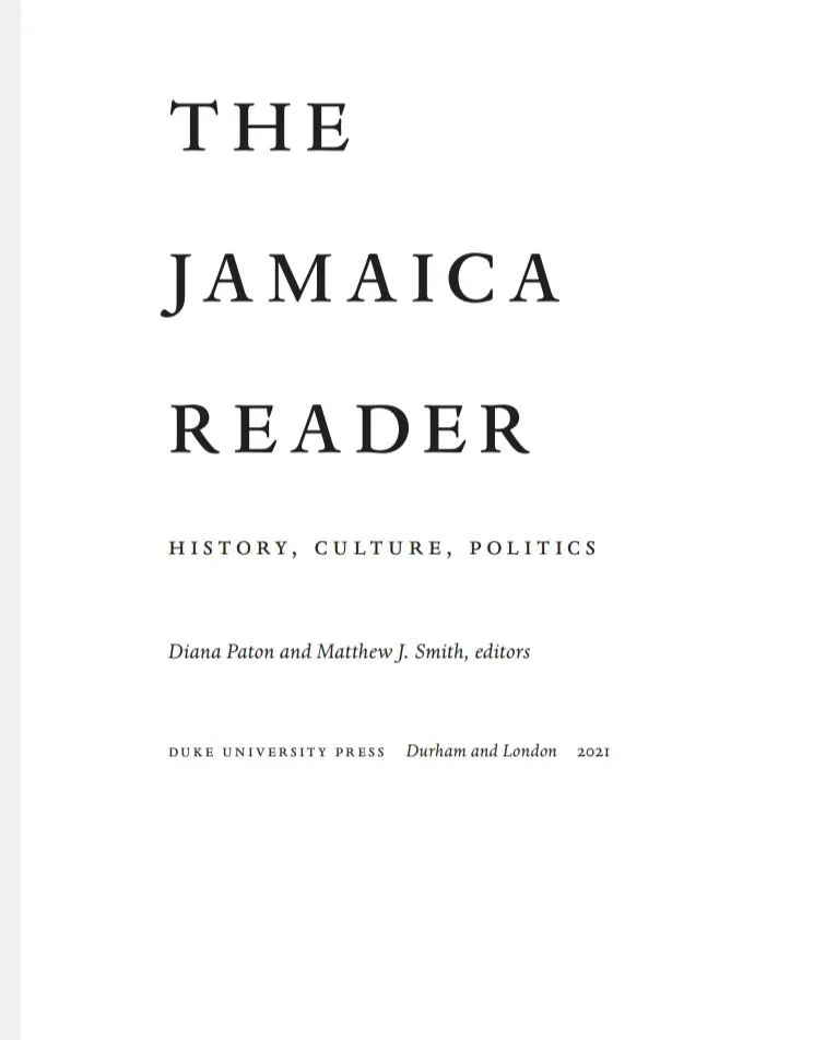 The Jamaica Reader by Diana Paton and Matthew J.Smith, editors 