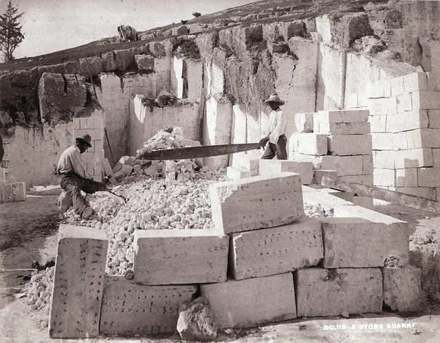 Lusher, N.E. (1890).  A Stone Quarry in Bermuda. [Photograph]. The Caribbean Photo Archive. https://www.caribbeanphotoarchive.com