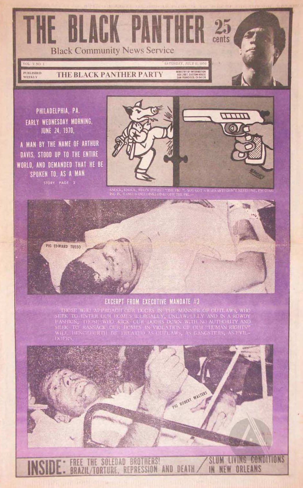 The Black Panther Black Community News Service 1970 Vol 11