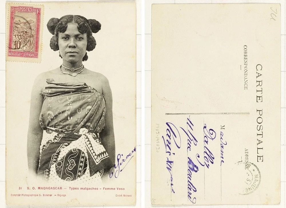 National Museum of African Art, Smithsonian Institution. (2015, November 7). Smithsonian Learning Lab Resource: S. O. Madagascar - Types Malgaches [postcard] : Femme Veso. Retrieved May 23, 2026.
