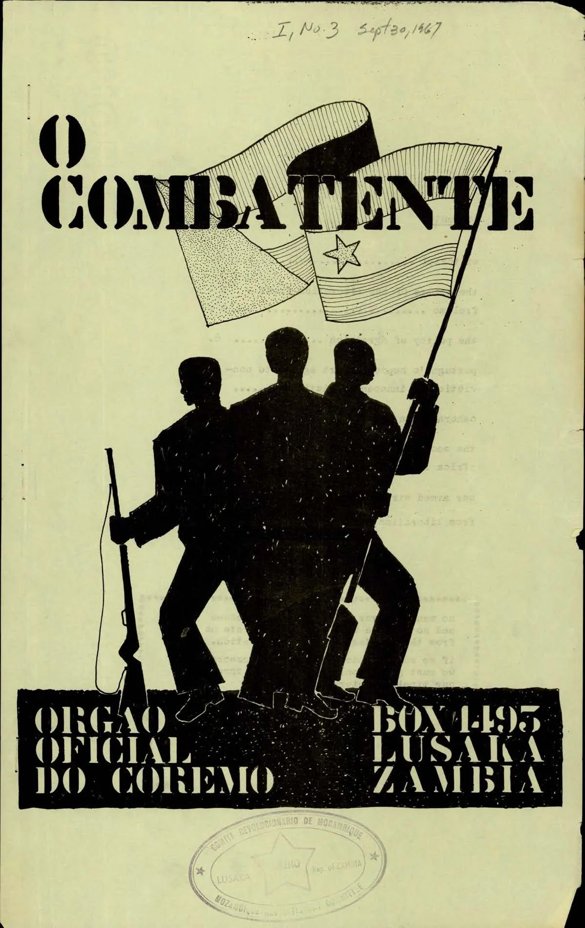 O Combatente, Vol. 1 . 30.sep.1967