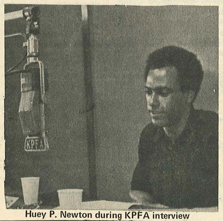 Huey P. Newton during KPFA interview.
