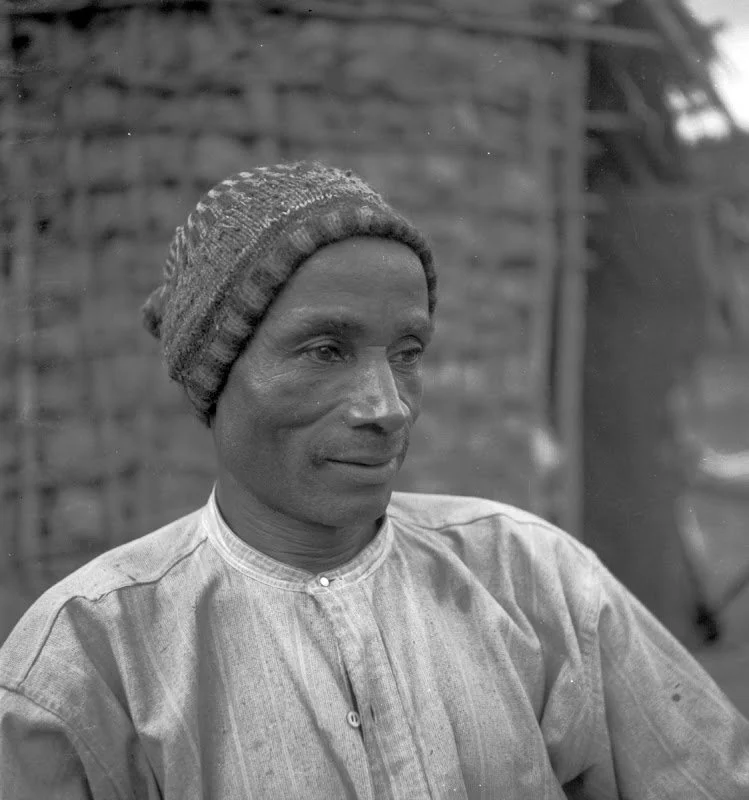 A man who may possibly be from Isuochi (as the album was labelled). Photographed by G. I. Jones, 1930s.