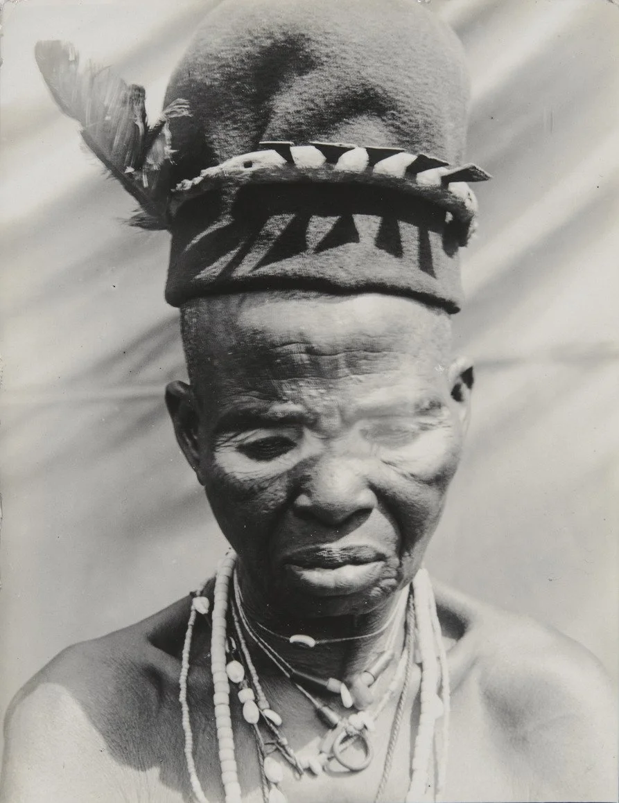 The Omu of Okpanam, whose name was not recorded, photographed by Northcote Thomas in 1912. Okpanam is an Enuani Igbo town near Asaba in Delta State, Nigeria today.

The Omu [awe-mu] are titled women who control markets and are spiritual protectors to