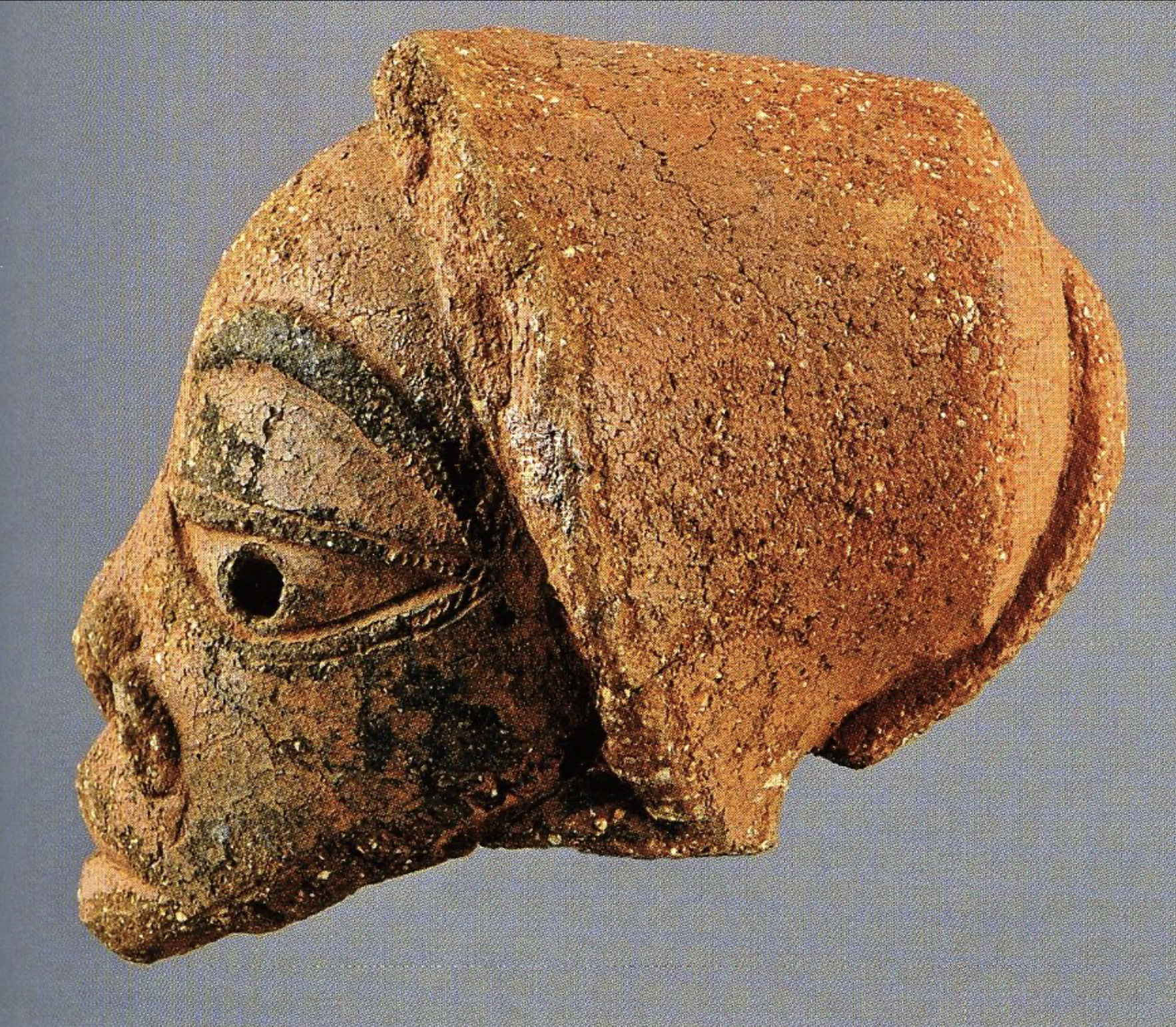head. (600 BC - 300 AC (JC)). [Ceramic/terra-cotta]. The Van Rijn Archive of African Art (YVRA) at the Yale University Art Gallery. Yale University Open Community Collections. 