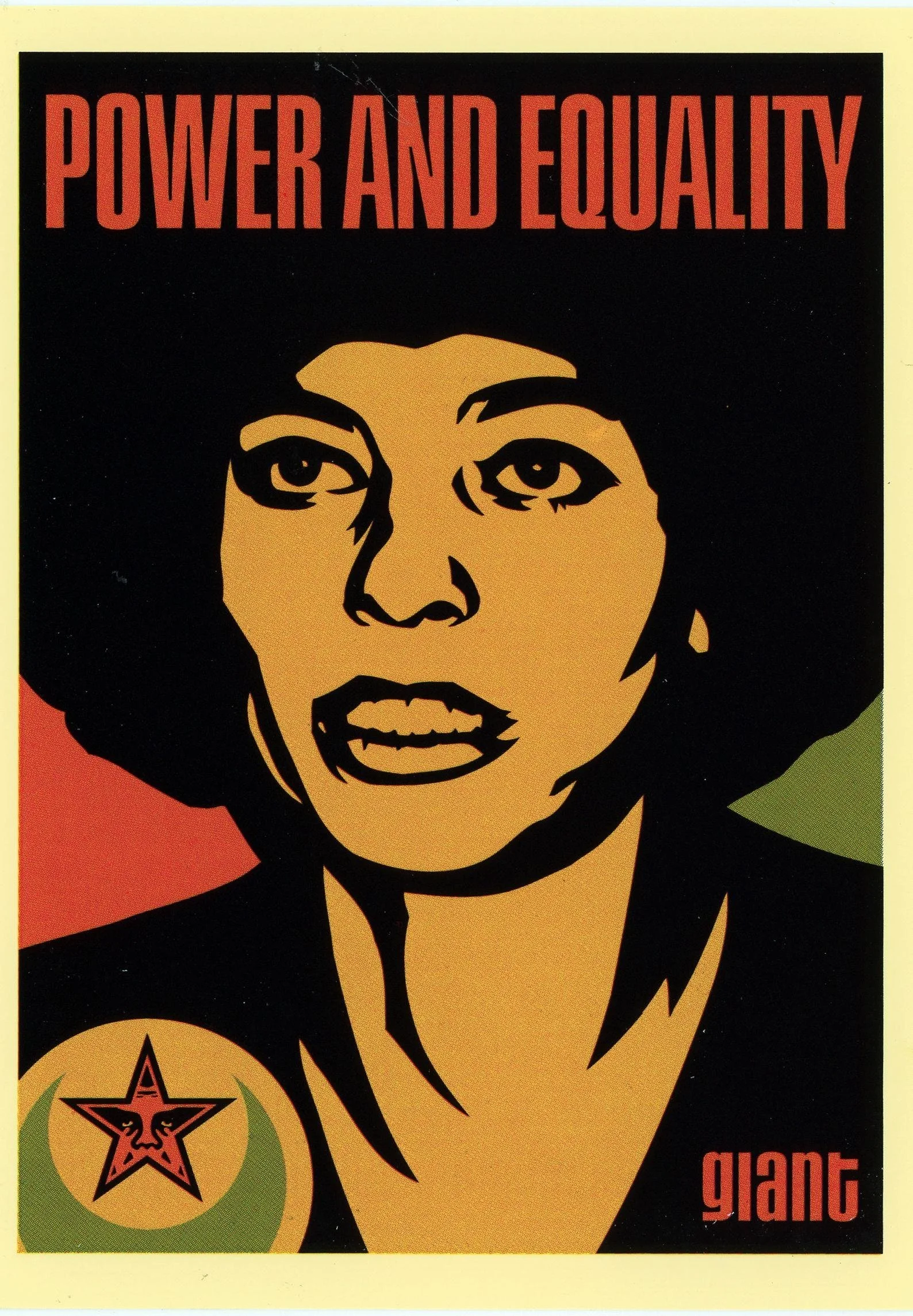 Angela Nubian / Facing the Giant: 3 Decades of Dissent: Power And Equality. Courtesy of the Richard F. Brush Art Gallery.