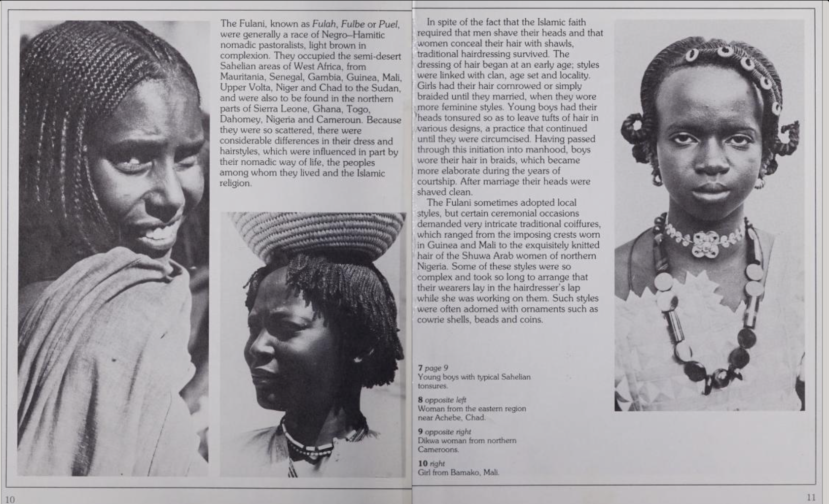Sagay, Esi. African Hairstyles: Styles of Yesterday and Today. London; Exeter, N.H., USA: Heinemann Educational Books, Internet Archive, 1983. (Page 10-11)