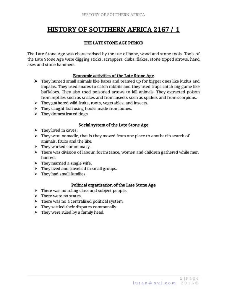 History of Southern Africa by Shawn Chimbwanda