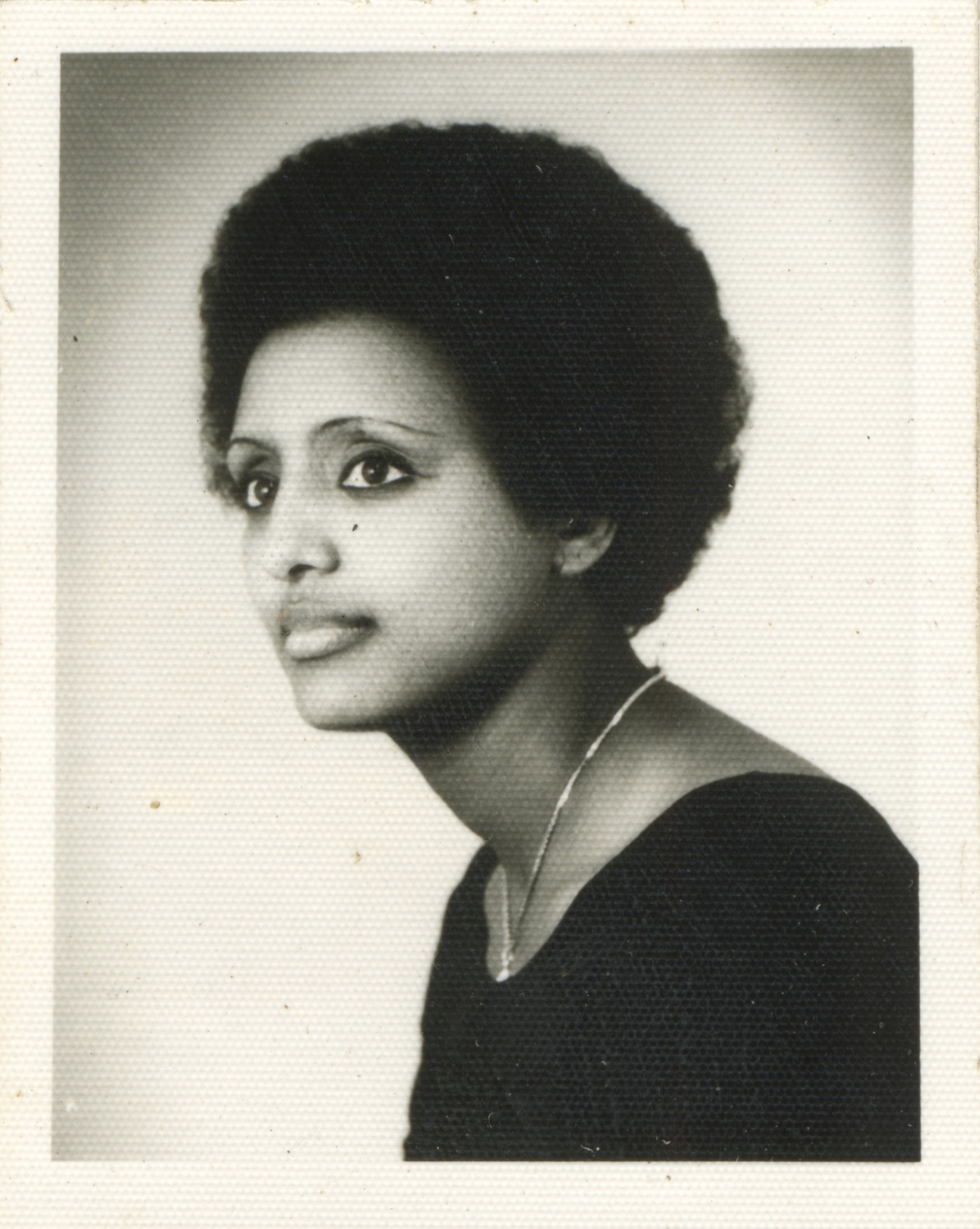 Young woman from Addis Ababa, Ethiopia with an afro.