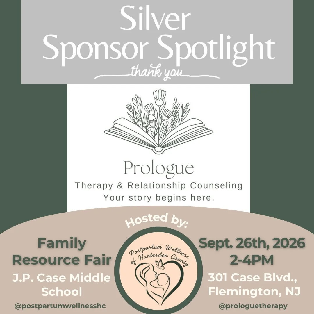 Thank you to Prologue Therapy for being a Silver Sponsor for our 2026 Postpartum Resource Fair! 

Prologue Therapy was founded by a fellow mom and a specialist in the Gottman Bringing Baby Home program. They are a dedicated group practice here to sup