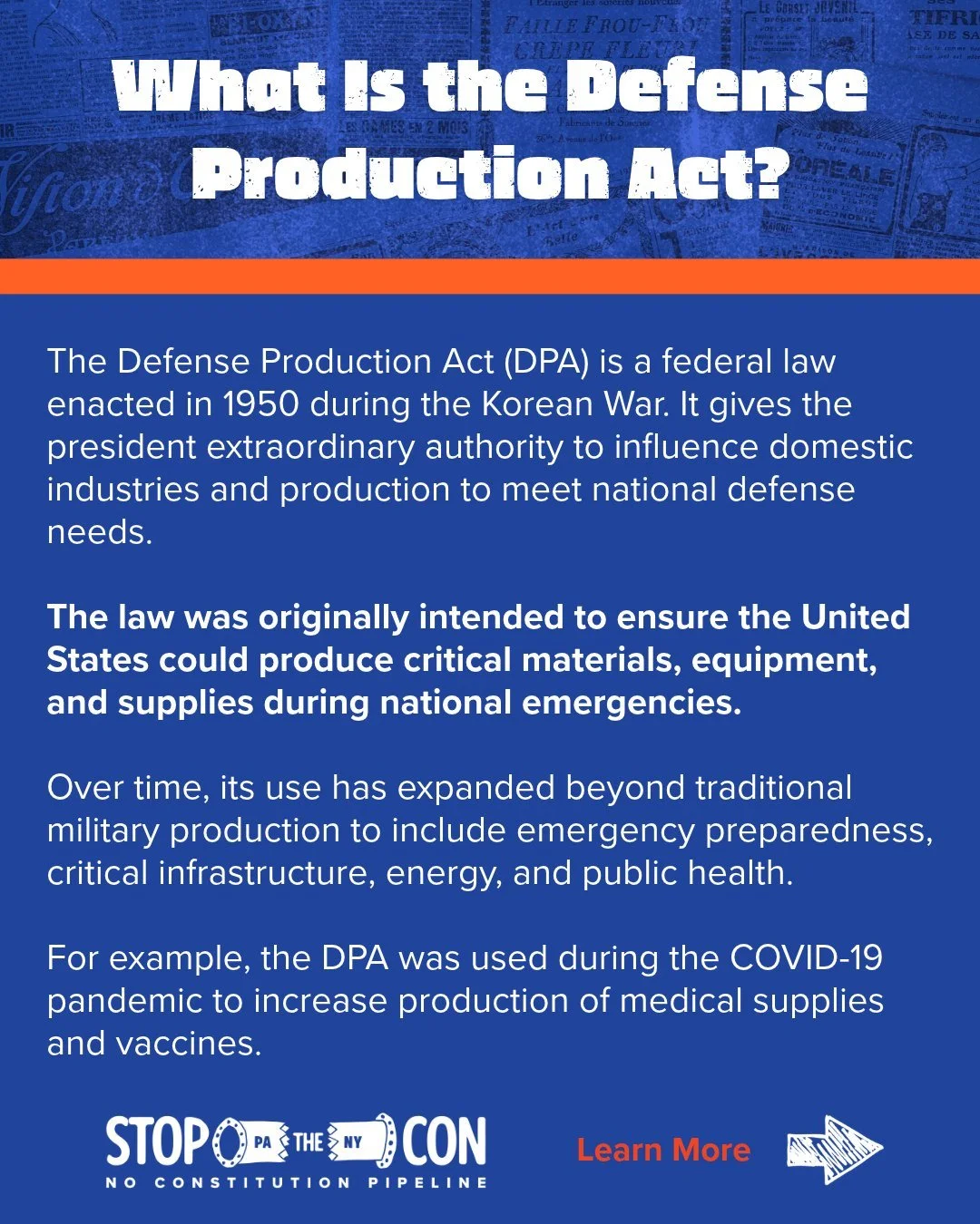While working families face rising costs, the federal government is offering up to $42 million in taxpayer support to revive the controversial #ConstitutionPipeline, a private fracked gas project with no publicly confirmed end customer.

The question