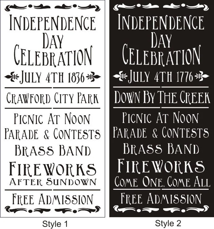 INDEPENDENCE DAY CELEBRATION JULY 4TH 1776... Two Choices#1152