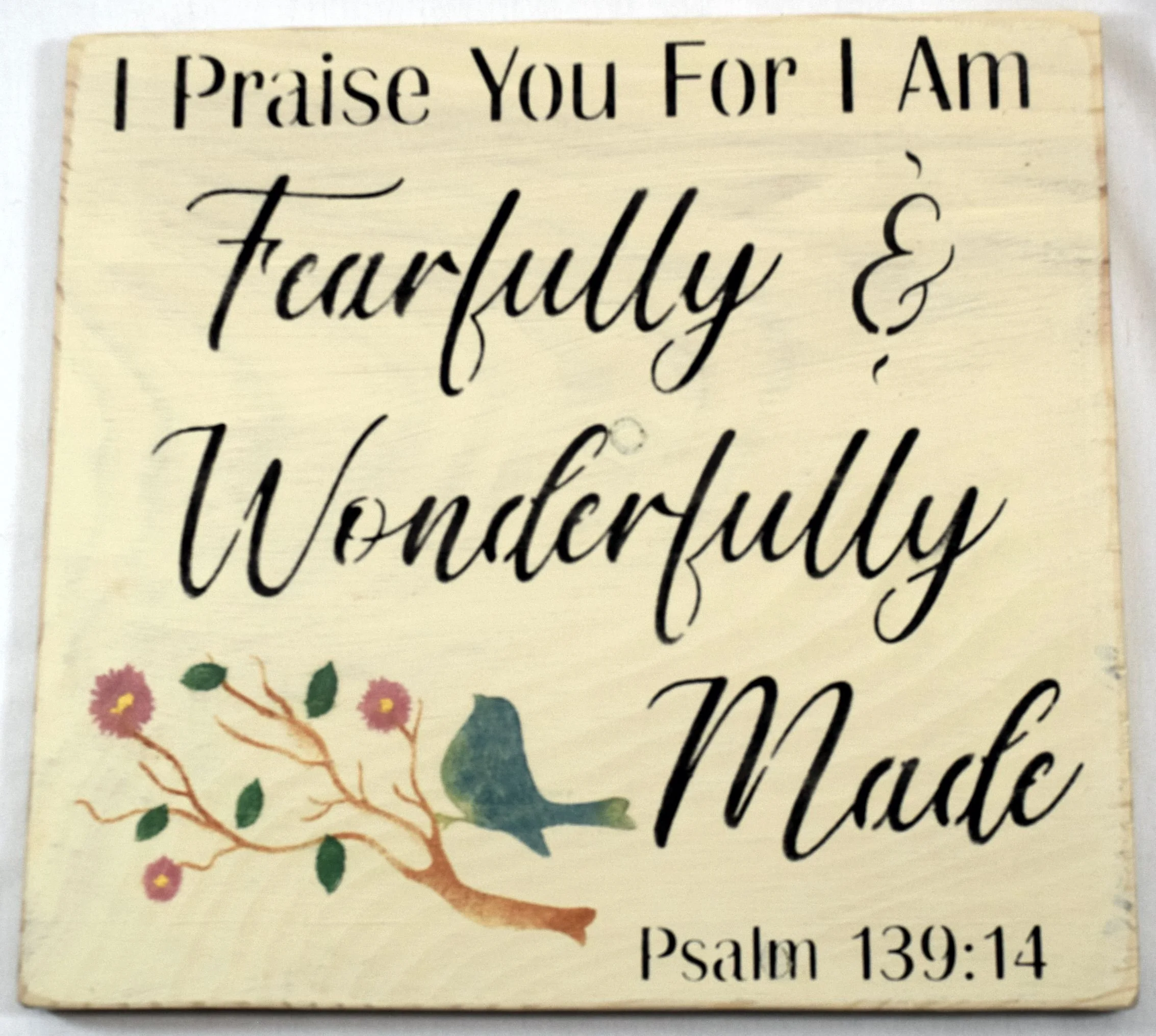 I Praise You For I Am Fearfully & Wonderfully Made Psalm 139:14  #2237