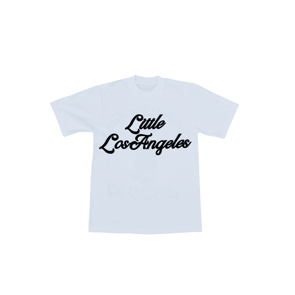 white & navy tee