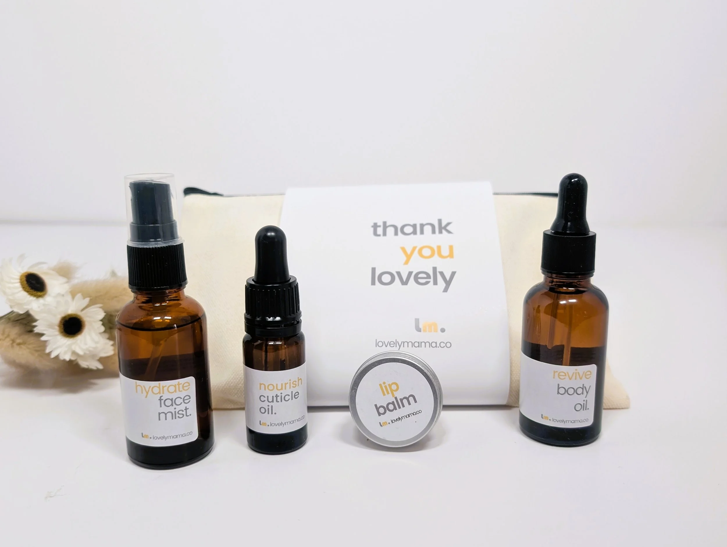 YThank You Gift Set | Self Care Pouch | Appreciation Gift | Vegan Skincare Gift | Natural Pamper Kit | Small Thank You Gift