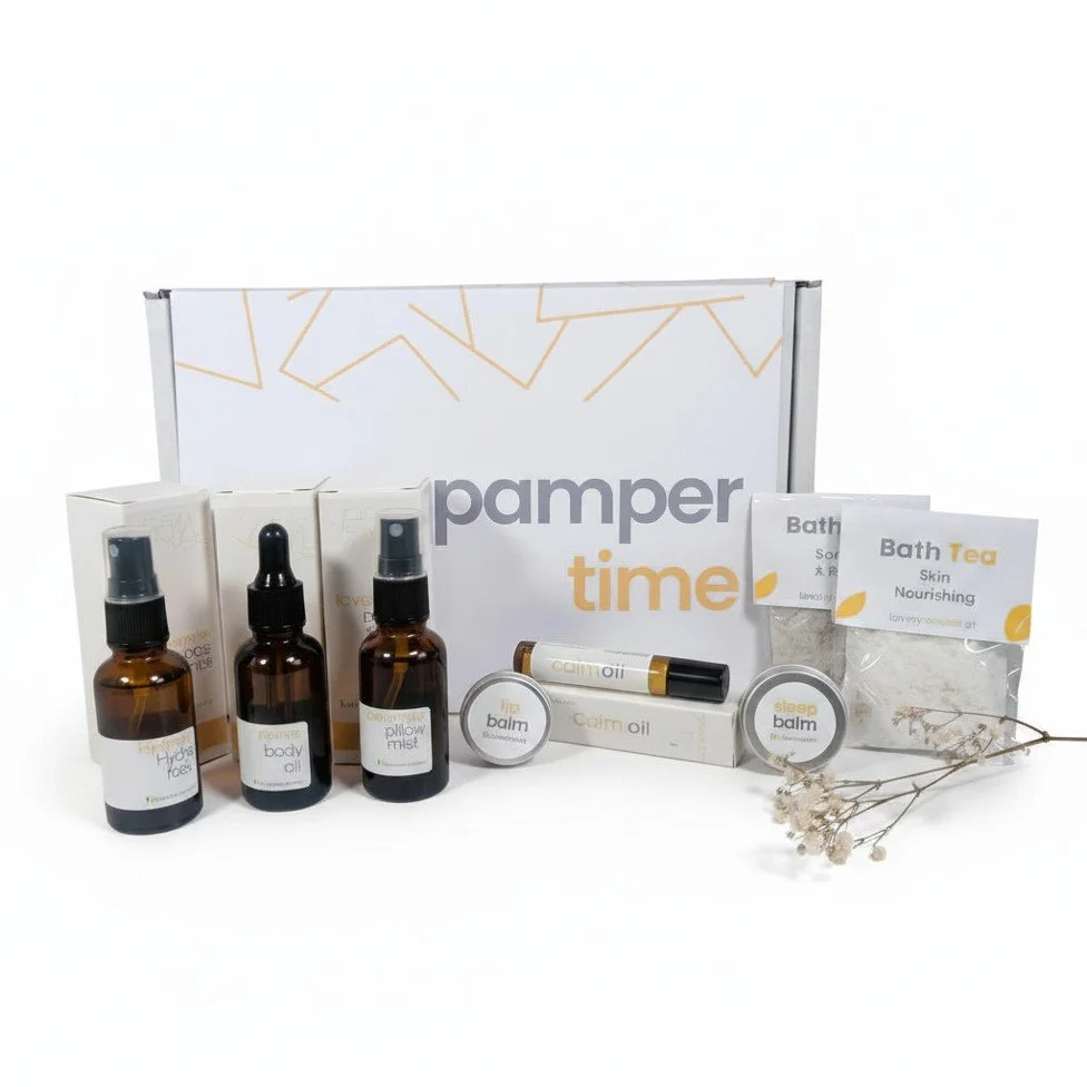 Pamper Gift Box for Her | Self Care Spa Set | Thinking of You Gift | Vegan Pamper Kit | Relaxation Gift Box