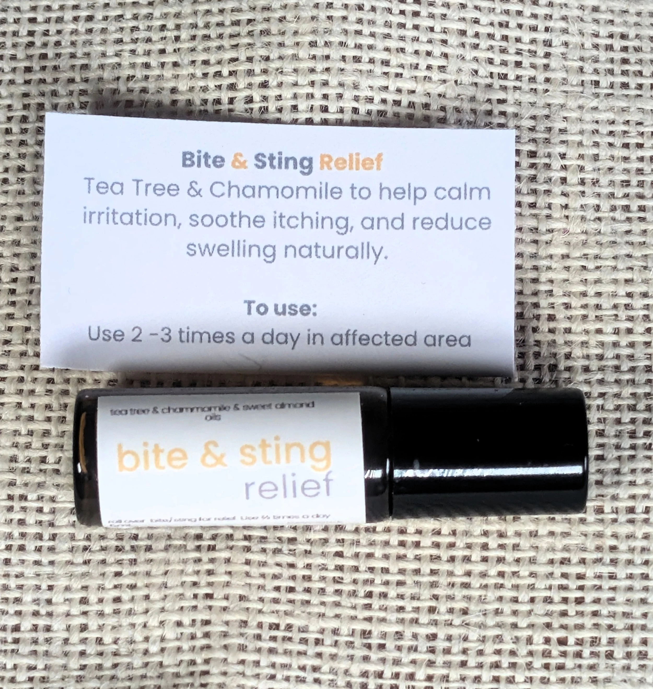 roller ball of bite and sting relief with instructions for use