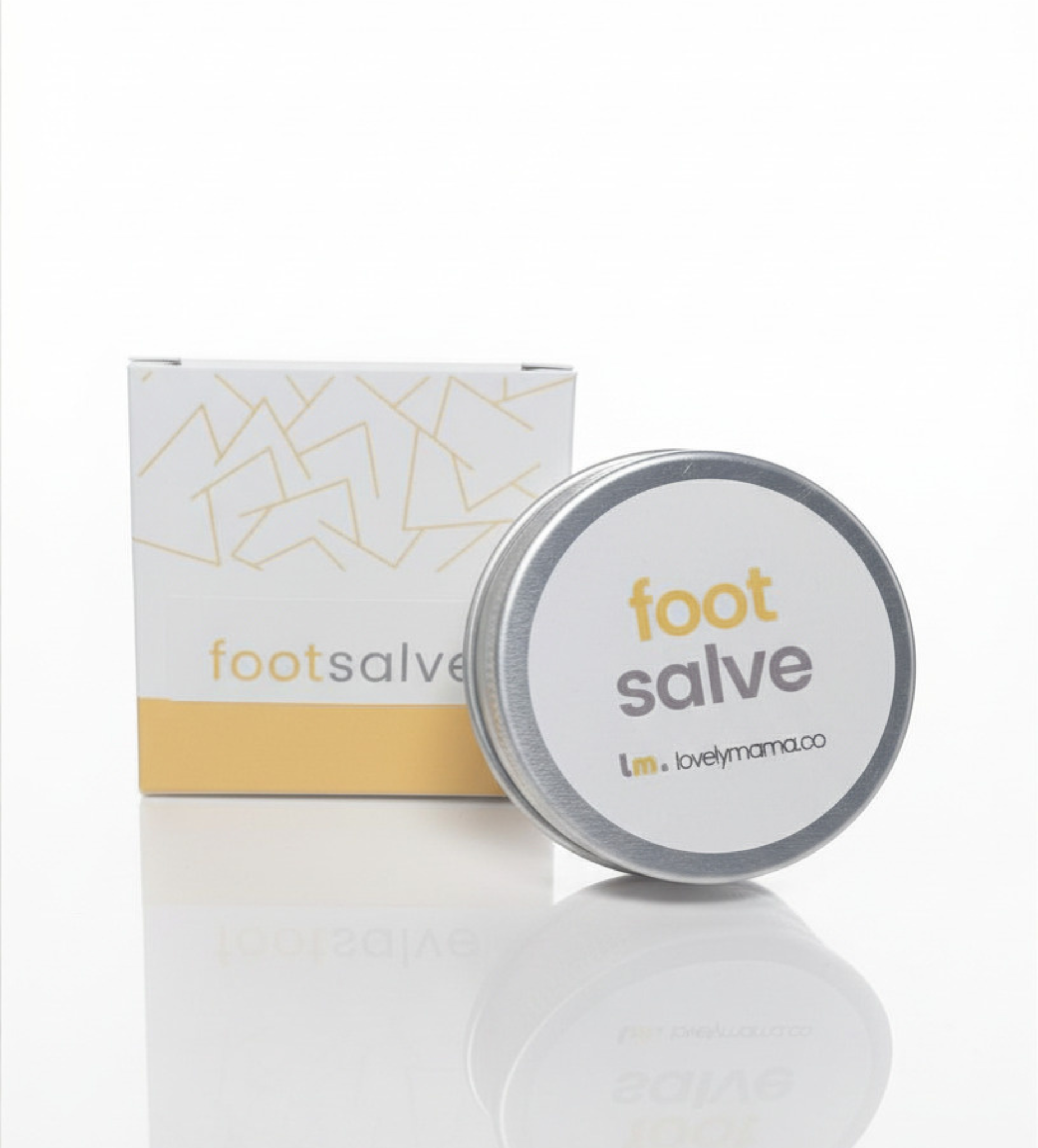 Signature Foot Salve with peppermint & lavender oils – handmade, natural & vegan balm to refresh tired feet and soften cracked heels. 30ml tin