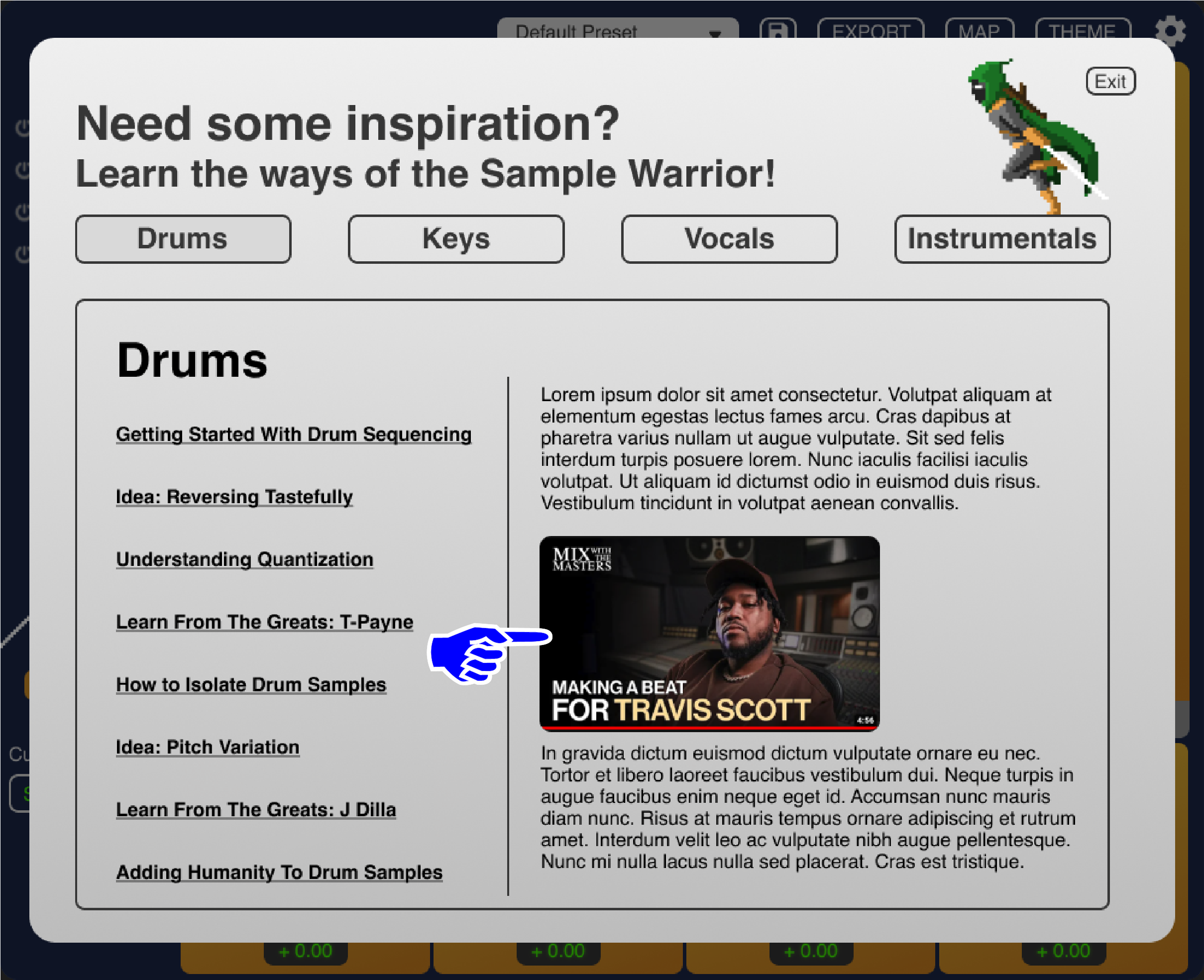 Videos and other external media files are linked directly within the articles