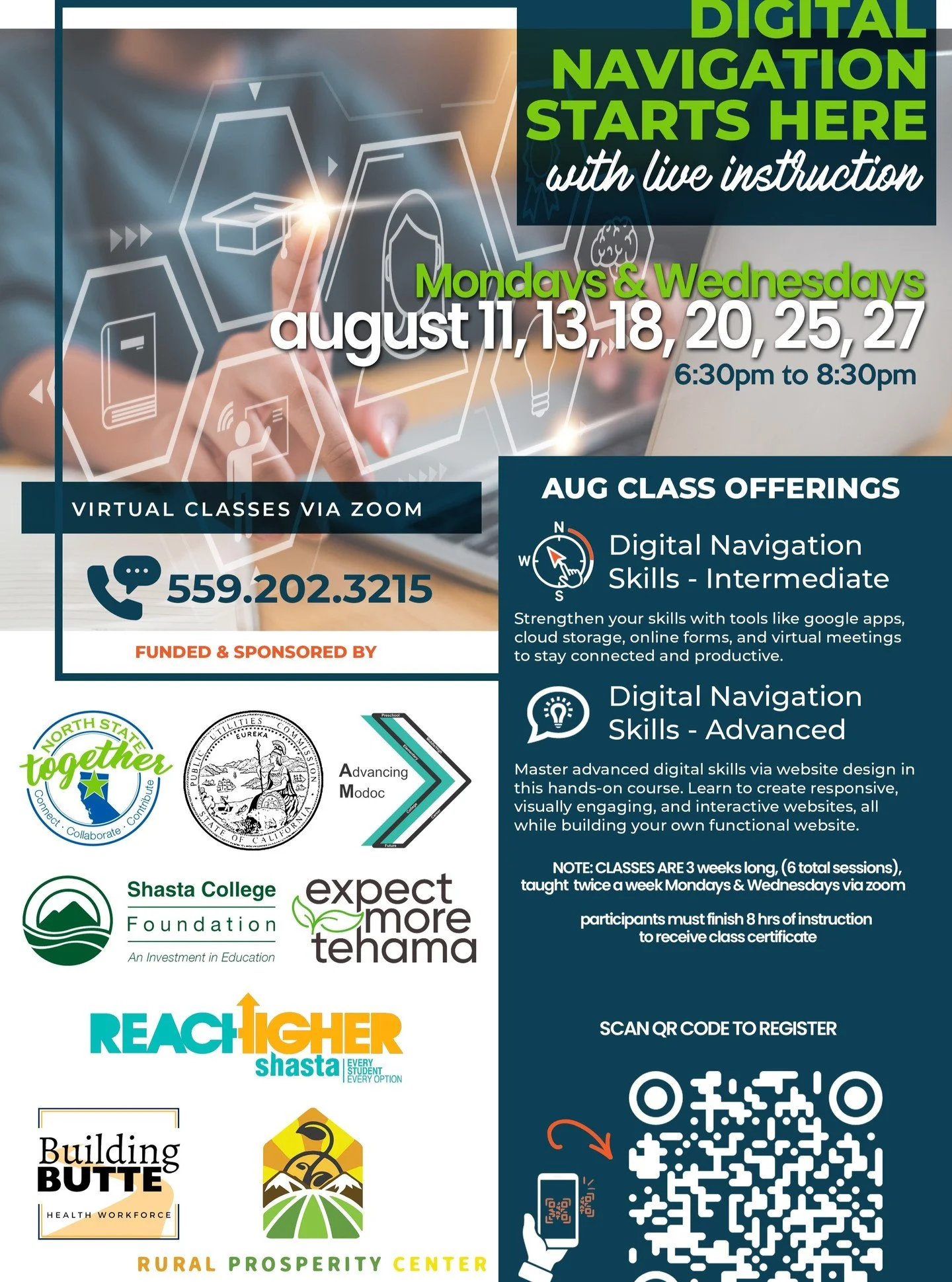 Hello all, we recently found out about some free trainings through our partners at North State Together. See information below:
North State Together, in partnership with the Rural Prosperity Center (RPC) and the North State Planning and Development C