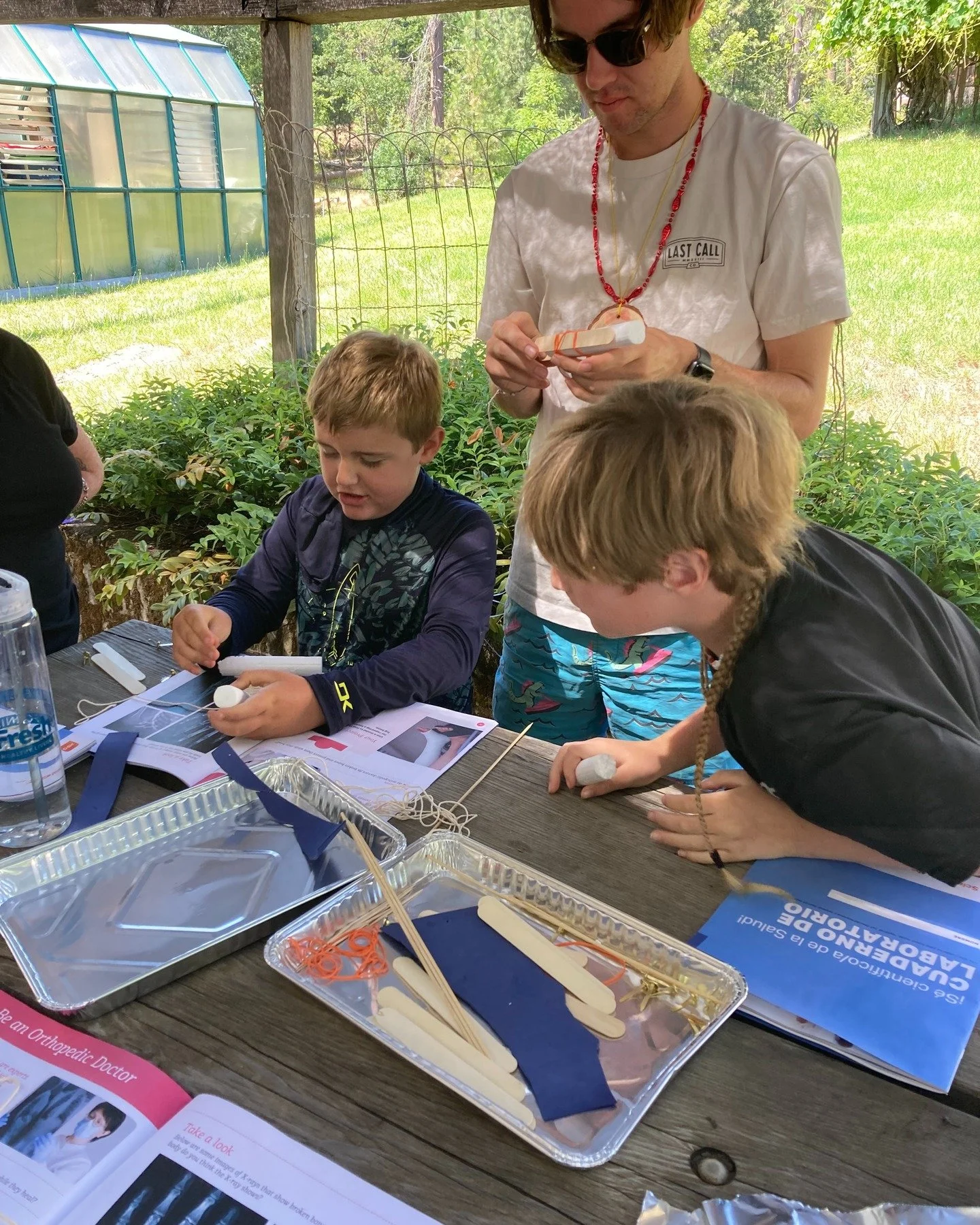 We're back again to teach &quot;Be a Health Scientist!&quot; lessons utilizing the GSK Science in the Summer curriculum. The Trouts and Minnows at the Trinity County RCD's Weaverville Summer Day Camp had a blast learning about orthopedic doctors! 

H