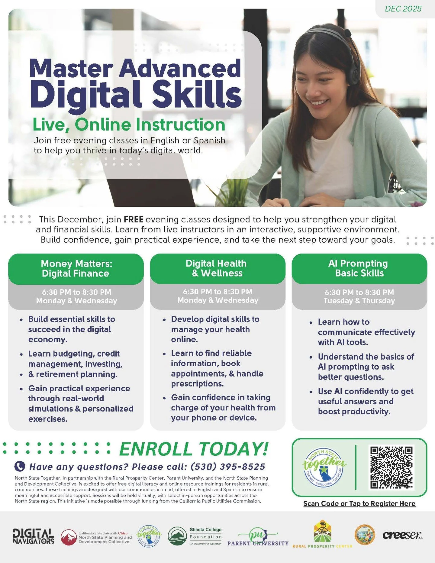 If you missed the Digital Literacy workshops this month, there are more opportunities to learn in December! In addition to the financial literacy course, interested participants can also learn about health and wellness in the digital space as well as