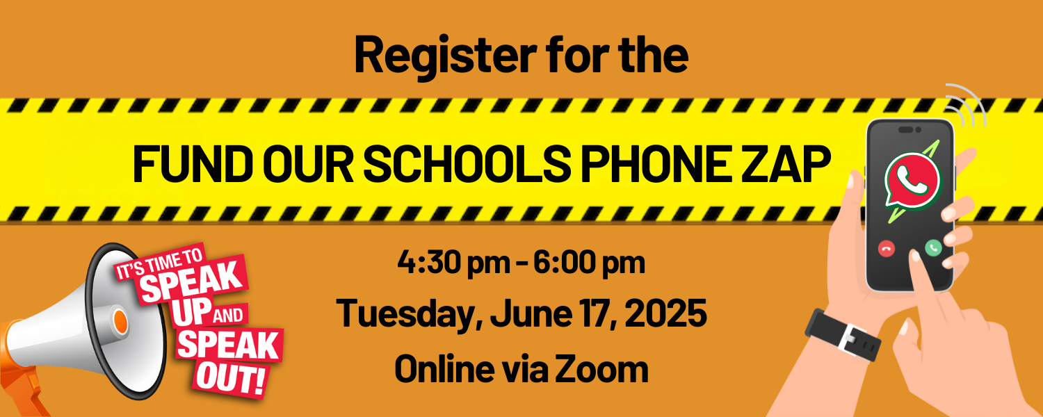 Event: Join the Fund Our Schools Phone Zap on June 17